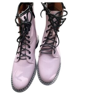 Beast Fashion Women's Pink Lace-Up Boots size 9